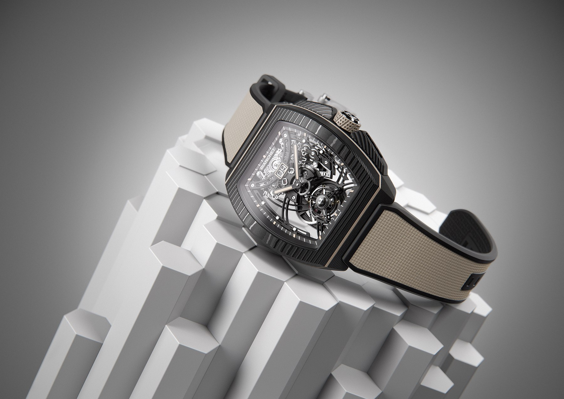 B 1.618 Carbon Earth Coloured Strap Front