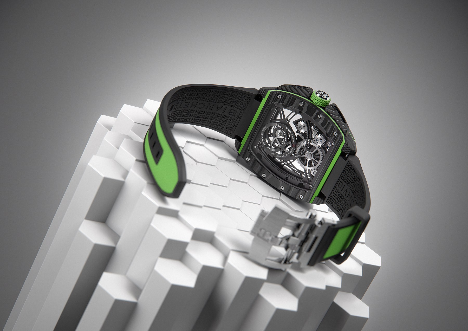 B 1.618 Carbon Lime Coloured Strap Back