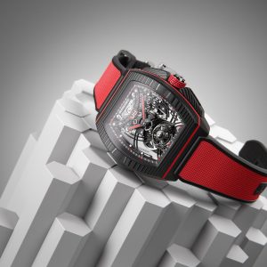 B 1.618 Carbon Red Coloured Strap Front